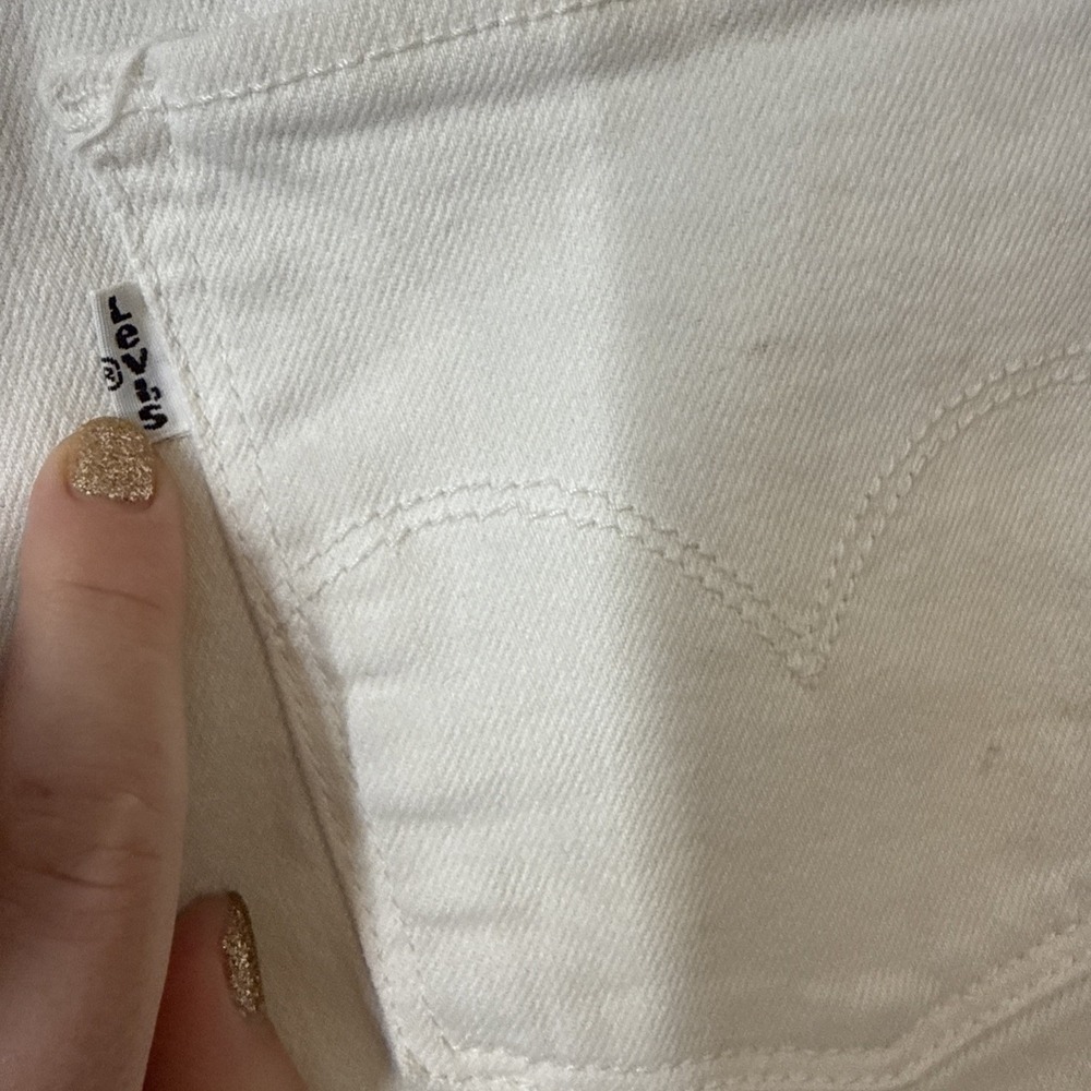 Levi's 721 High Rise Skinny Jeans White Women's 10 Clean Girl Chic Downtown Edge - Picture 7 of 8